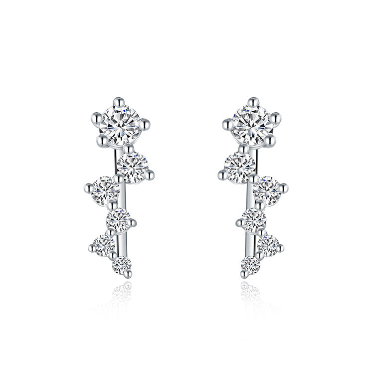 18K White Gold Diamond Star Earrings,Lab Grown Diamond Earrings,Small Diamond Earrings, Ladies Diamond Earrings For Wife Girlfriend Ladies etc.