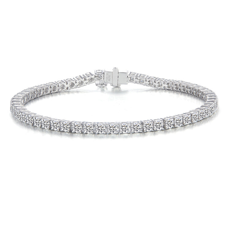 18K White Gold Diamond Line Bracelet, Diamond Bar Bracelet, Women's Diamond Bracelet For Wife Girlfriend Ladies etc.