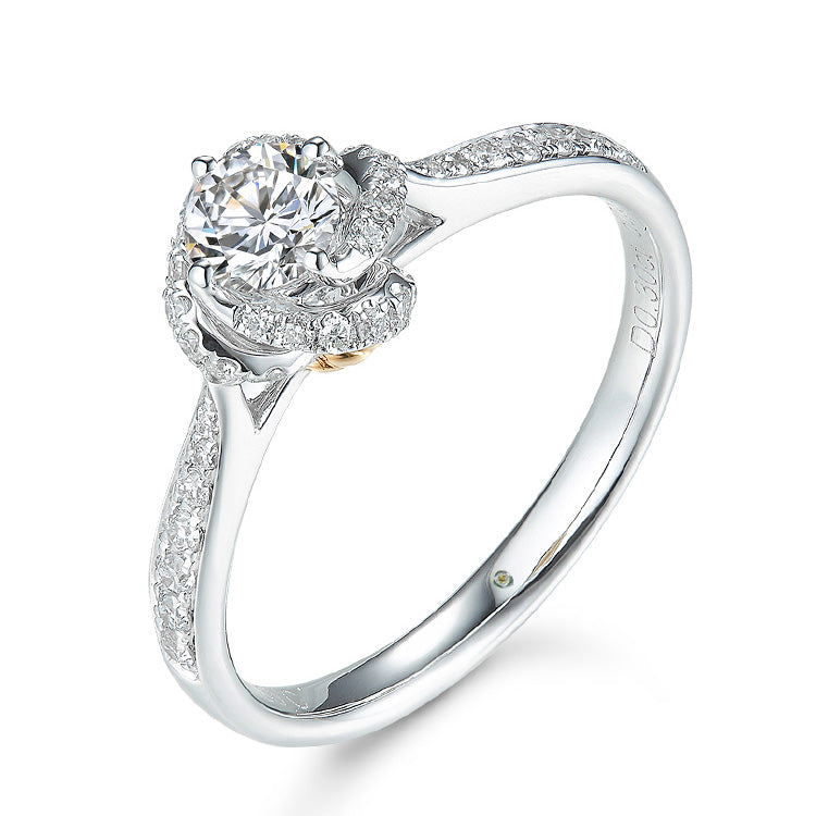 18K White Gold Round Diamond Rings,Lab Grown Diamond Rings,AfFordable Diamond Rings,Engagement Rings