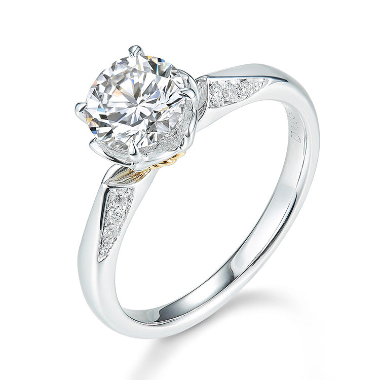 18K White Diamond engagement Rings For Women,Diamond bands For Women,Solitaire Diamond Ring,Lab Grown Diamond Rings