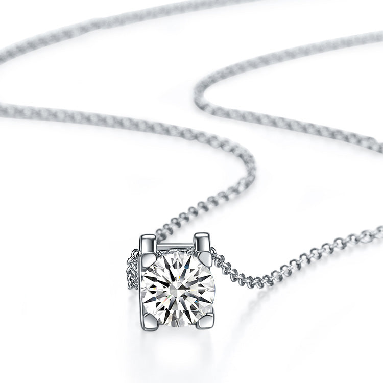 18K White Gold Diamond Flower Necklace, Diamond Snowflake Necklace, Ladies Diamond Necklace For Wife Girlfriend Ladies Women etc.