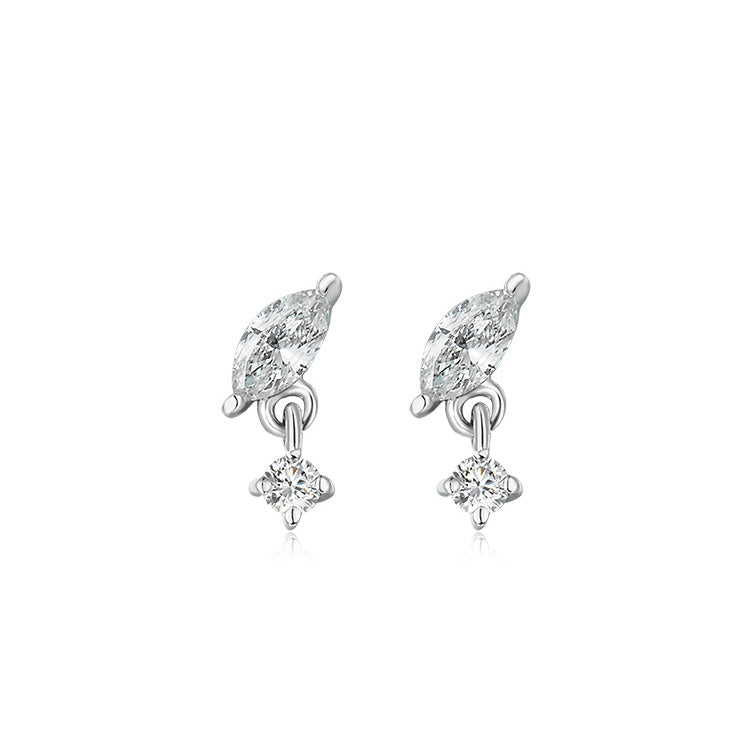 18K White Gold Diamond Star Earrings,Lab Grown Diamond Earrings,Small Diamond Earrings, Ladies Diamond Earrings For Wife Girlfriend Ladies etc.