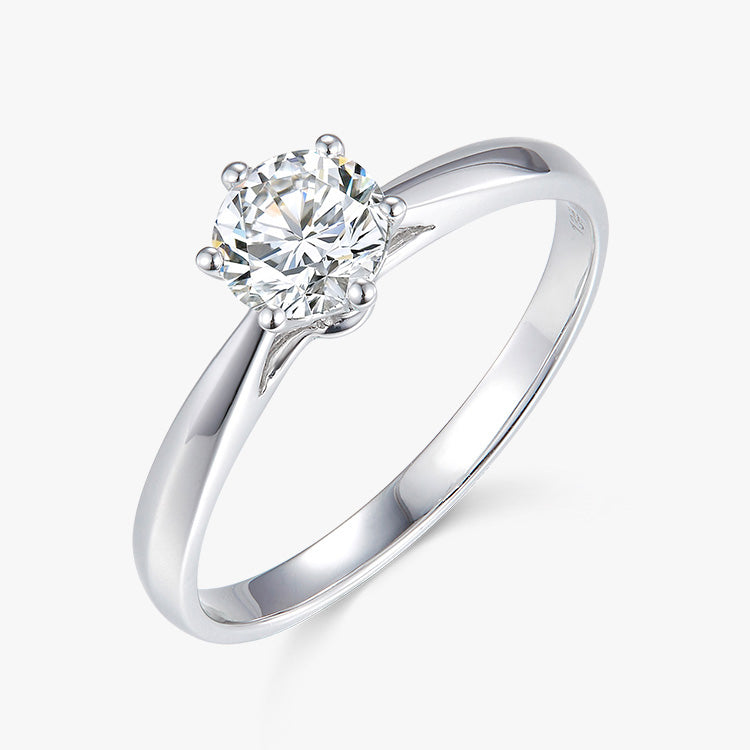 18K White Gold Diamond Rings,Lab Diamond Rings,Solitaire Diamond Rings,Diamond Rings For Women